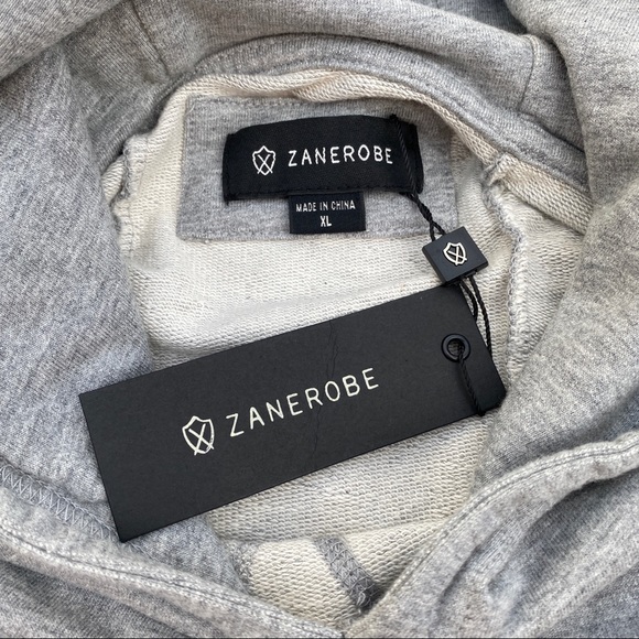 Grey longline Zanerobe cut off hoody. - Picture 3 of 3